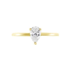 Histoire d'Or Bague Or Jaune Solitaire Harrietta Oxyde De Zirconium Hot