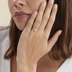 Histoire d'Or Bague Or Jaune Solitaire Harrietta Oxyde De Zirconium Hot