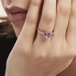 Histoire d'Or Bague Or Jaune Terese Améthyste or jaune améthyste violet Online