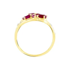 Histoire d'Or Bague Orchidee Diamant or bicolore rubis Best