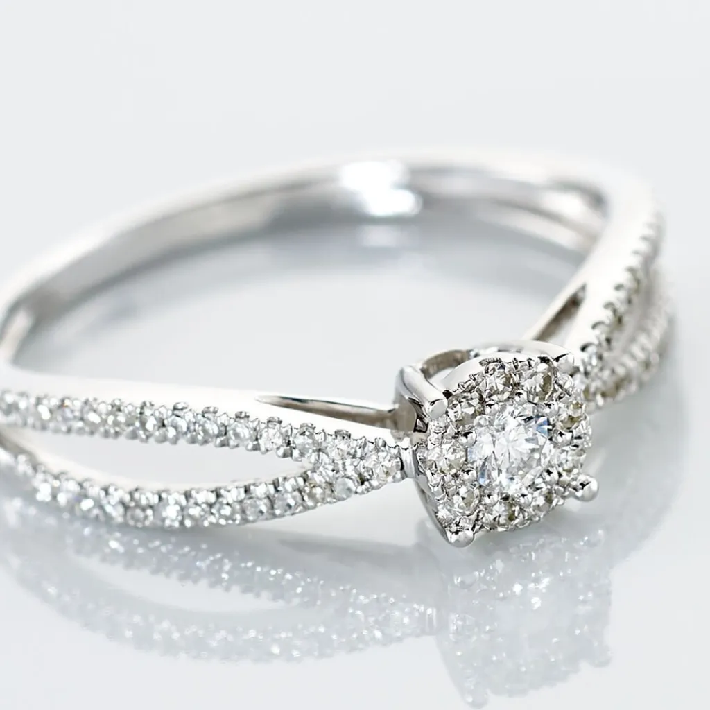 Histoire d'Or Bague Orphee Or Blanc Diamant Discount