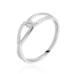 Histoire d'Or Bague Osanna s or blanc diamant Outlet