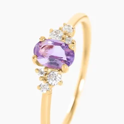 Histoire d'Or Bague Pansy Or Jaune Améthyste Oxyde De Zirconium or jaune améthyste violet Online