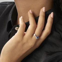 Histoire d'Or Bague Pasqualina Or Blanc Saphir Et Diamant Sale