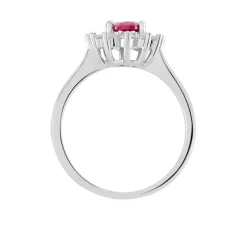Histoire d'Or Bague Perez Argent Blanc Oxyde De Zirconium argent blanc oxyde rouge Online