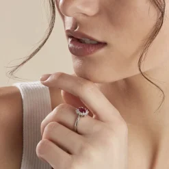 Histoire d'Or Bague Perez Argent Blanc Oxyde De Zirconium argent blanc oxyde rouge Online