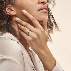 Histoire d'Or Bague Perez Argent Blanc Oxyde De Zirconium argent blanc oxyde jaune New