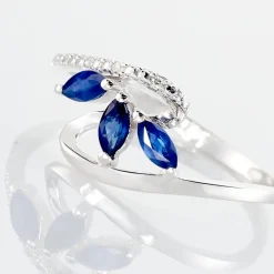 Histoire d'Or Bague Petale Et Diamant or blanc saphir Clearance