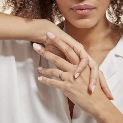 Histoire d'Or Bague Petale Et Diamant or blanc saphir Clearance