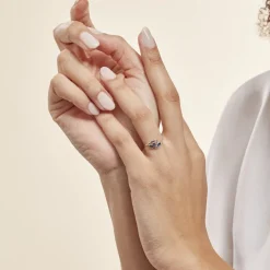 Histoire d'Or Bague Petale Et Diamant or blanc saphir Clearance