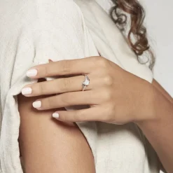 Histoire d'Or Bague Petunia or blanc diamant New