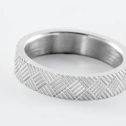 PHEBUS HIM Bague Acier Blanc New