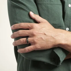 PHEBUS HIM Bague Cosme Acier Noir New