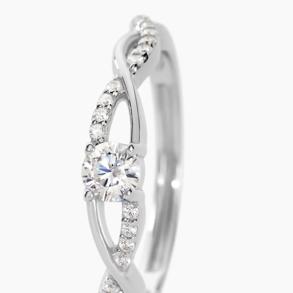 Histoire d'Or Bague Phoebus Argent Blanc Oxyde De Zirconium Best