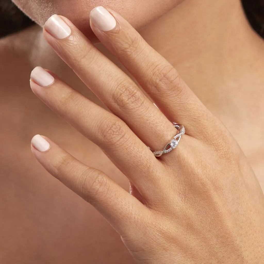 Histoire d'Or Bague Phoebus Argent Blanc Oxyde De Zirconium Best