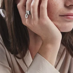 Histoire d'Or Bague Piassina Argent Blanc Nacre Discount