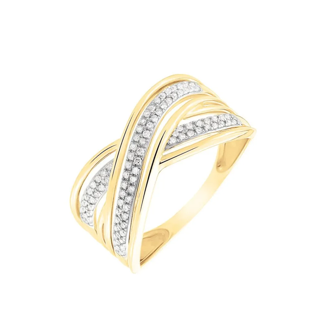 Histoire d'Or Bague Pivoine Or Jaune Diamant New