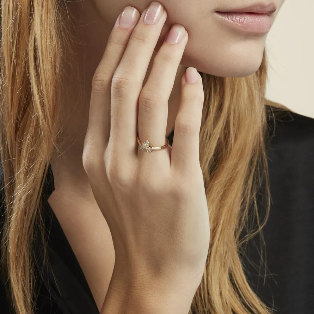 Histoire d'Or Bague Plaqué Or Jacinth Oxyde De Zirconium Outlet