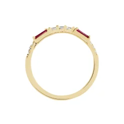 Histoire d'Or Bague Plaqué Or Jaune Calvin Oxyde De Zirconium plaqué or jaune verre rouge Outlet