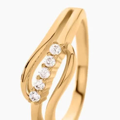 Histoire d'Or Bague Plaqué Or Jaune Ciera Oxydes De Zirconium