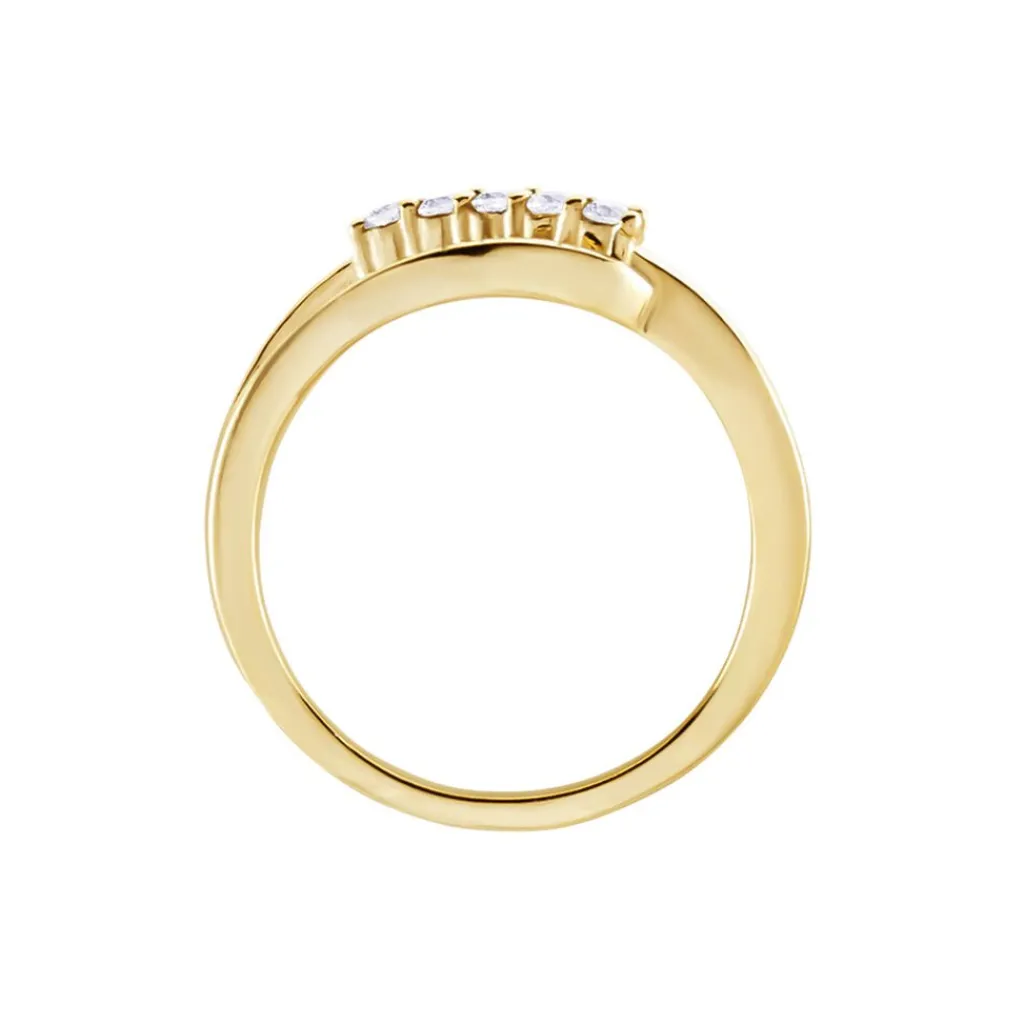 Histoire d'Or Bague Plaqué Or Jaune Ciera Oxydes De Zirconium