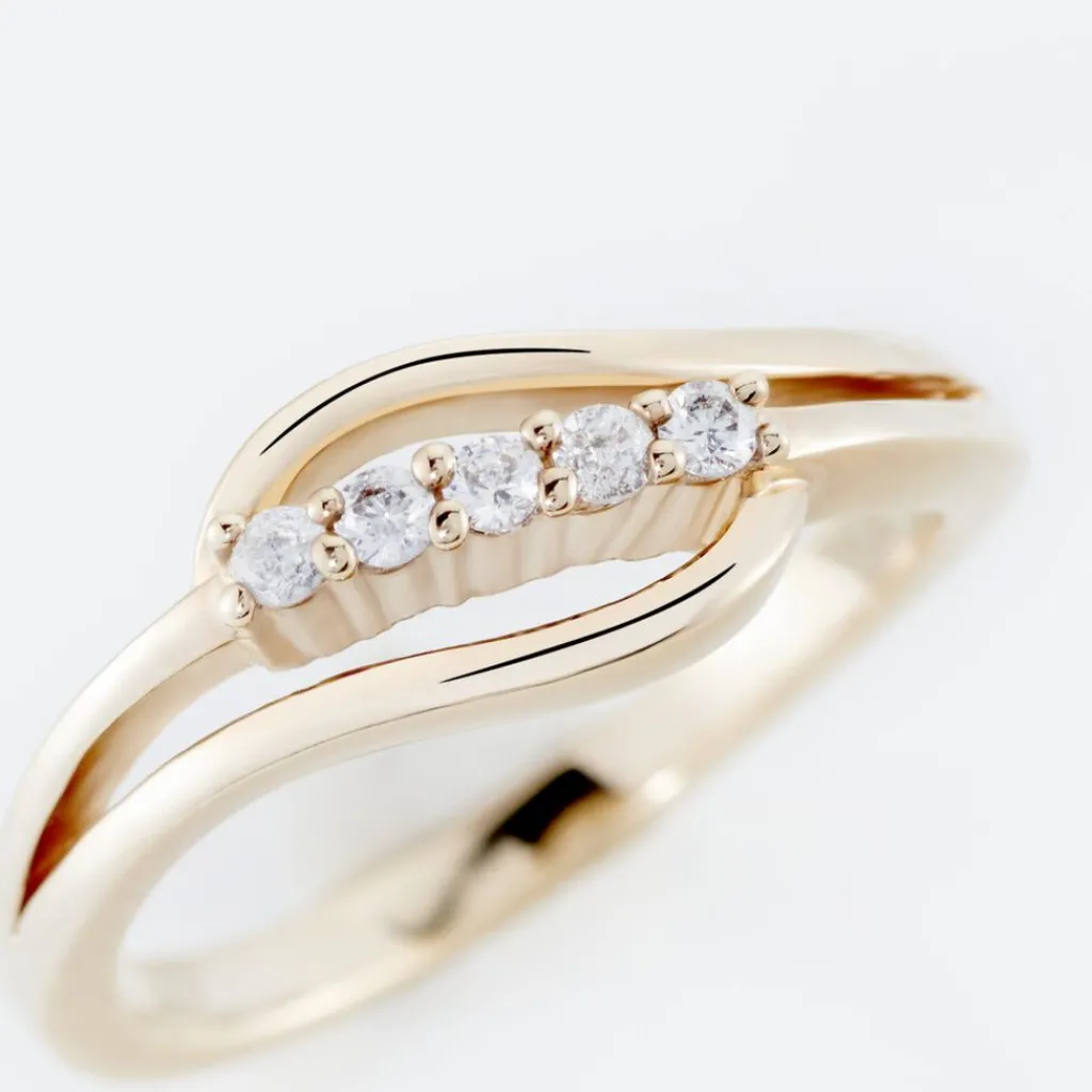 Histoire d'Or Bague Plaqué Or Jaune Ciera Oxydes De Zirconium