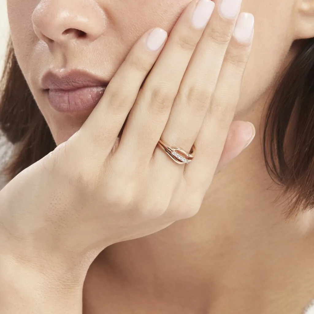 Histoire d'Or Bague Plaqué Or Jaune Ciera Oxydes De Zirconium