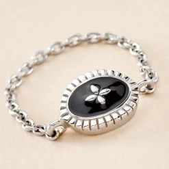 Histoire d'Or Bague Polka Argent Blanc Sale