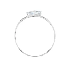 Histoire d'Or Bague Pollie Or Blanc Topaze Bleu Sky Oxyde De Zirconium Discount