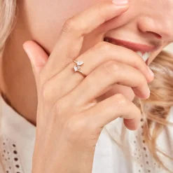 Histoire d'Or Bague Ptolema Or Jaune Diamant Synthétique New