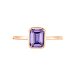 Histoire d'Or Bague Purple Mood Argent Rose Oxyde De Zirconium Hot