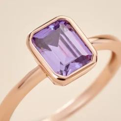 Histoire d'Or Bague Purple Mood Argent Rose Oxyde De Zirconium Hot