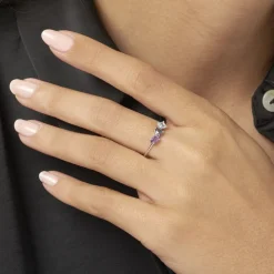 Histoire d'Or Bague Raika Or Blanc Amethyste Et Topaze Sale