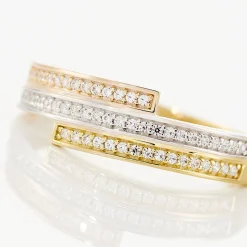 Histoire d'Or Bague Rama Or Tricolore Oxyde De Zirconium Clearance