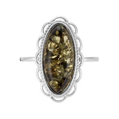 Histoire d'Or Bague Reetta Argent Blanc Ambre Clearance