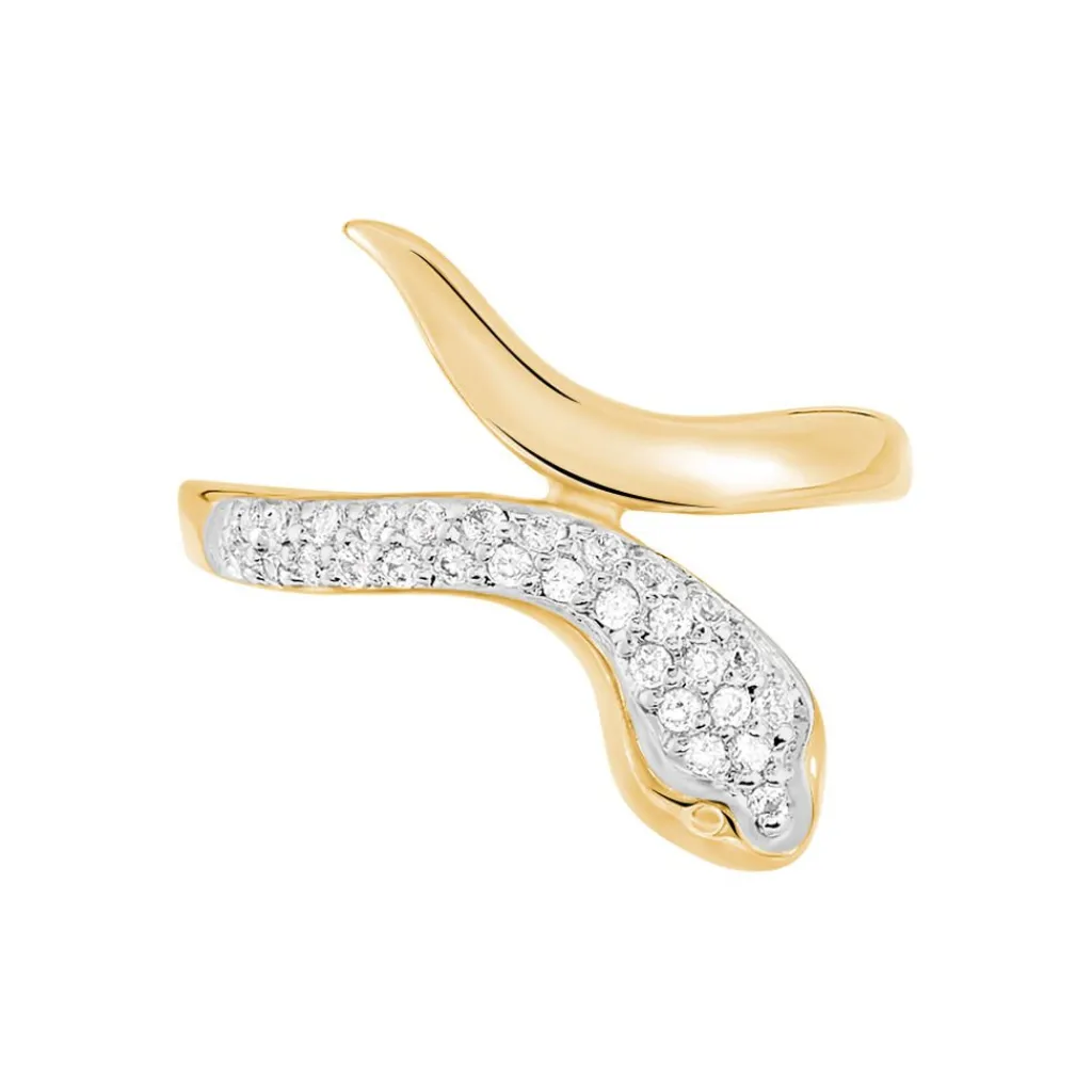 Histoire d'Or Bague Reyyanae Plaqué Or Jaune Oxyde De Zirconium Discount