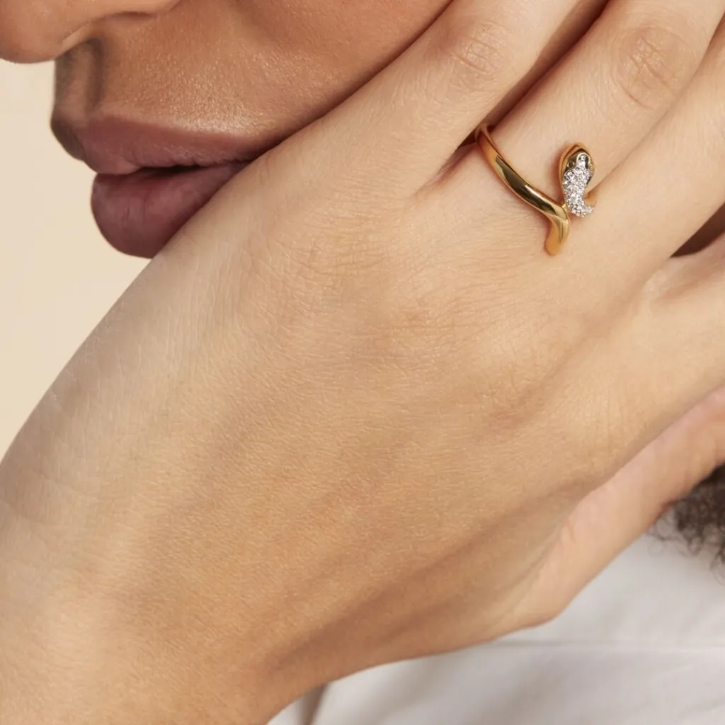 Histoire d'Or Bague Reyyanae Plaqué Or Jaune Oxyde De Zirconium Discount