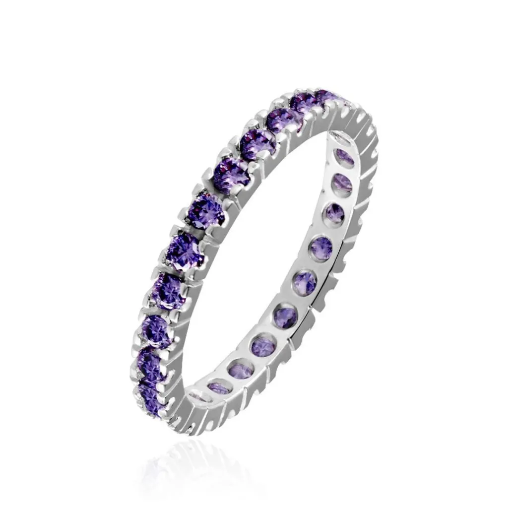 Histoire d'Or Bague Rio Argent Blanc Oxyde De Zirconium argent blanc oxyde violet New