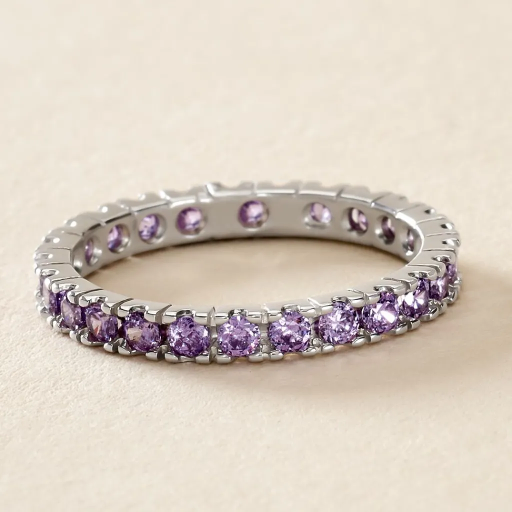 Histoire d'Or Bague Rio Argent Blanc Oxyde De Zirconium argent blanc oxyde violet New