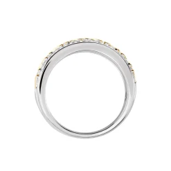 Histoire d'Or Bague Rome Argent Bicolore Oxyde De Zirconium