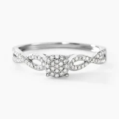 Histoire d'Or Bague Roseline Or Blanc Diamant Online