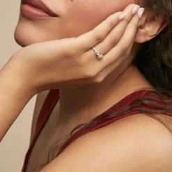 Histoire d'Or Bague Roseline Or Blanc Diamant Online