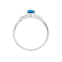 Histoire d'Or Bague Royanne Or Blanc Topaze Et Oxyde De Zirconium Best