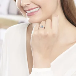 Histoire d'Or Bague Royanne Or Blanc Topaze Et Oxyde De Zirconium Best