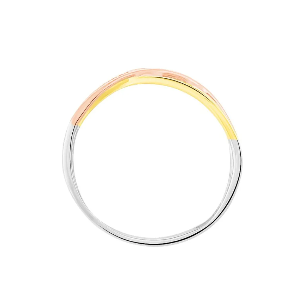 Histoire d'Or Bague Sabera Or Tricolore Diamant New