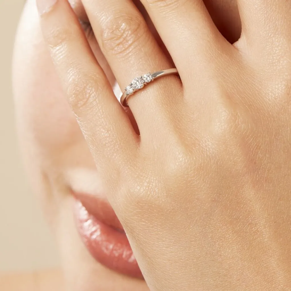 Histoire d'Or Bague Sabine Or Blanc Diamant Best