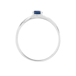 Histoire d'Or Bague Sagesse Or Blanc Saphir Et Diamant