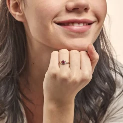 Histoire d'Or Bague Sagesse Or Jaune Rubis Et Diamant Outlet