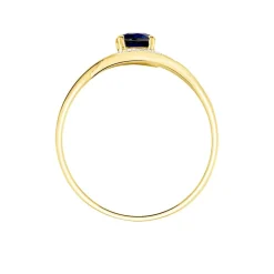 Histoire d'Or Bague Sagesse Or Jaune Saphir Et Diamant Sale