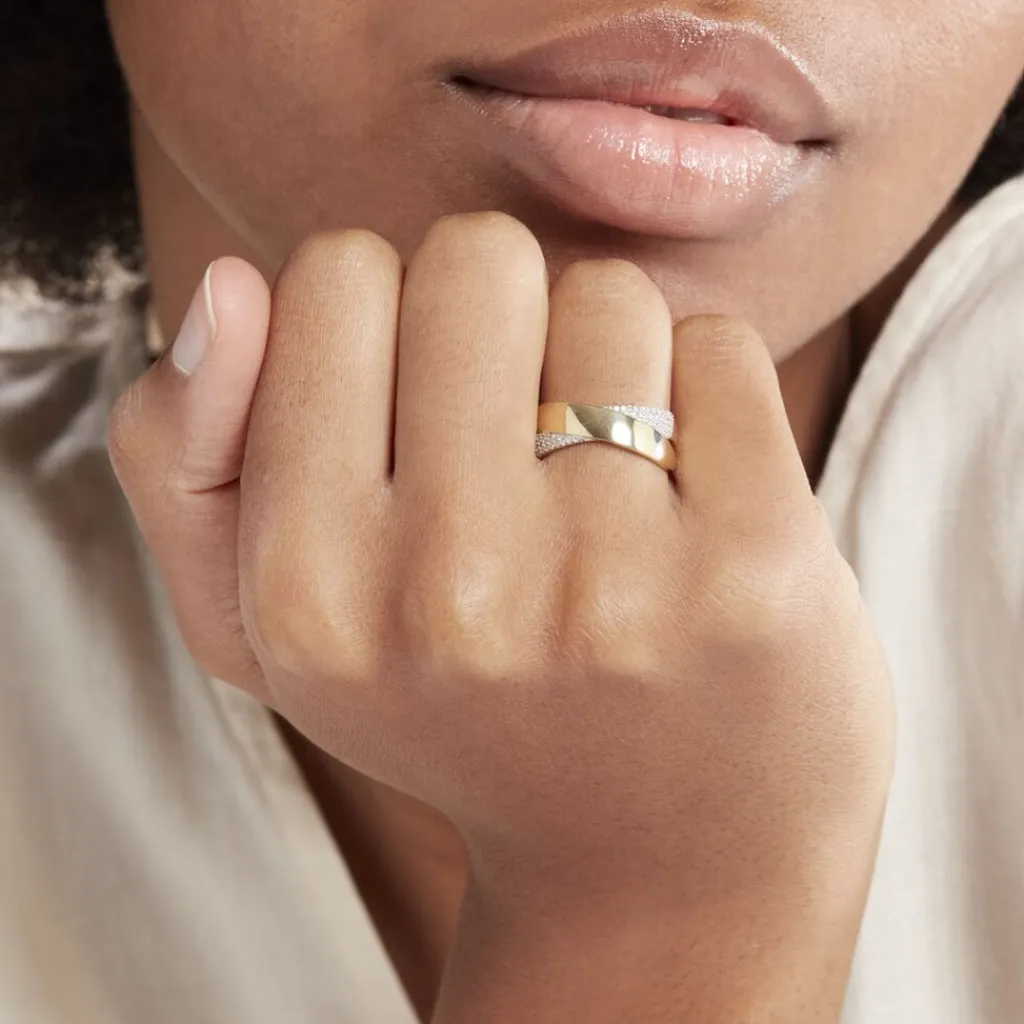 Histoire d'Or Bague Sakura Or Bicolore Diamant Best